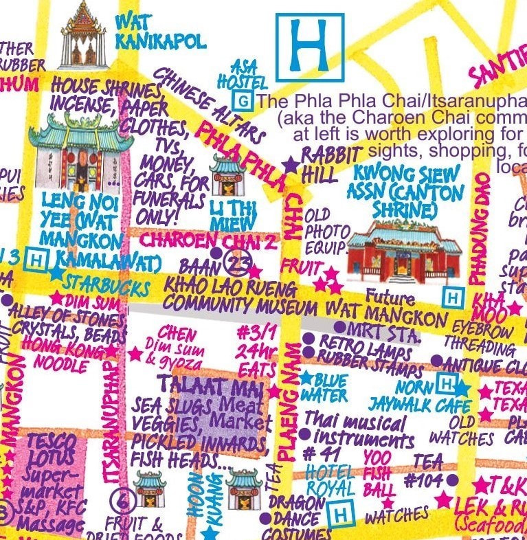 Detailed Map of Bangkok by Nancy Chandler
